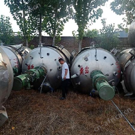 超跃设备 二手0.5方-20吨搪玻璃反应釜直销 二手100l-10000L搪玻璃反应釜回收