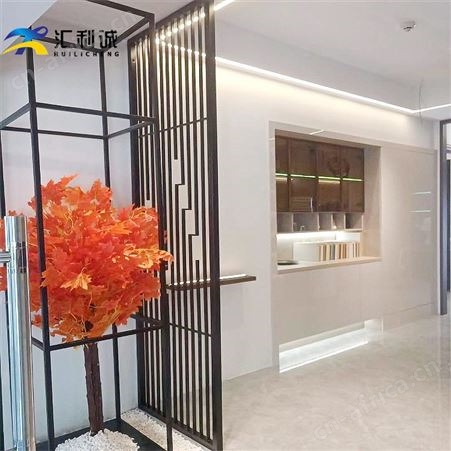 现代简约艺术屏风 金属新中式不锈钢屏风定制