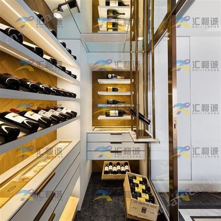 定制不锈钢酒柜 私人地下室圆形葡萄酒窖 会所不锈钢酒架