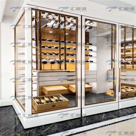 智能不锈钢恒温恒湿储藏红酒柜 金属酒架定制