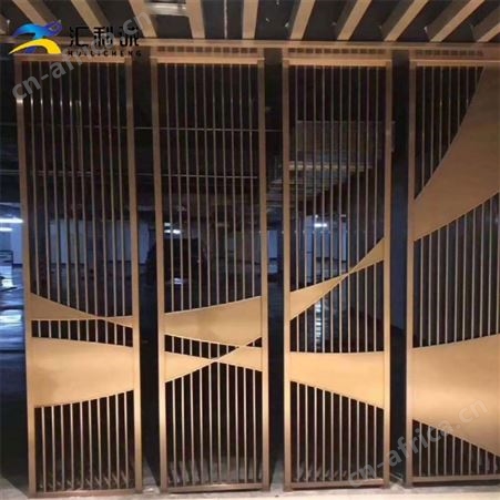 金色屏风隔断卧室 玄关进门金属不锈钢遮挡装饰