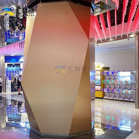 金属包柱不锈钢异型商场包柱定制设计 酒店金色包柱工程