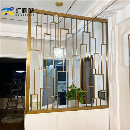 办公室半截不锈钢屏风隔断柜子 金属建材装饰工程定制