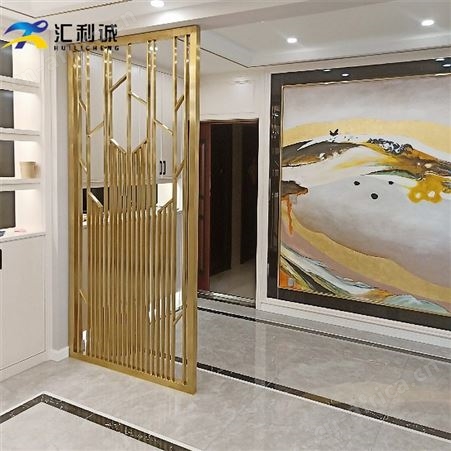 现代简约艺术屏风 金属新中式不锈钢屏风定制