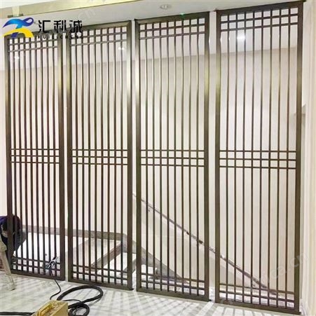 餐厅屏风定制 钛金异型不锈钢屏风定制 金属加工
