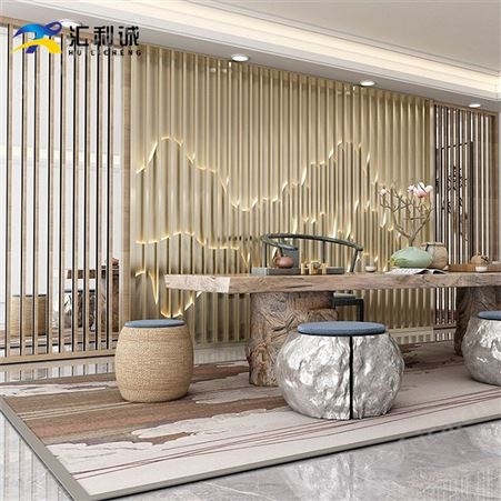 玫瑰金雕花不锈钢屏风激光加工 展示隔断屏风定制