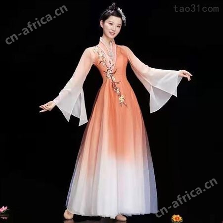 古典舞演出服女新款中国风扇子舞芒种仙女现代舞演出服