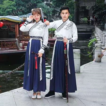 汉服男毕业照班服传统套装中国风学生古风汉元素女古装武侠书生鹤