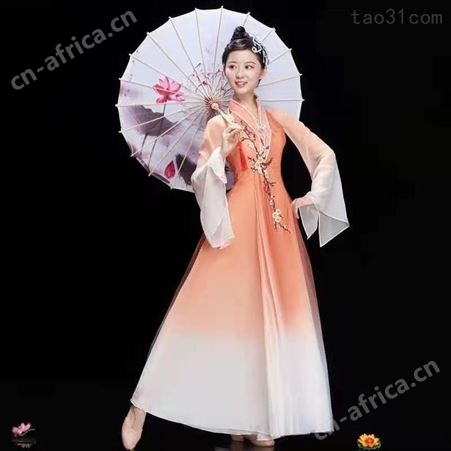 古典舞演出服女新款中国风扇子舞芒种仙女现代舞演出服