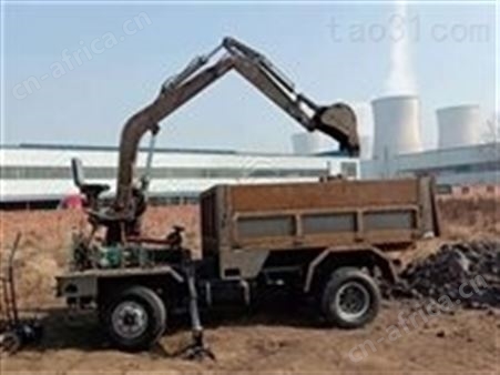 四不像汇鑫拉沙土专用挖掘机 车载式装货车 随车挖土机 两用车