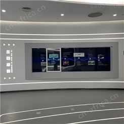河南商丘 多媒体滑轨屏  展馆展柜电动手动电视互动展厅移动屏定制 推拉式智能滑轨屏幕