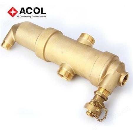 ACOL AS20VT双功能螺旋微泡排气阀集污阀 水泵 空调排气阀 热泵 太阳能排气阀 磁力棒选配