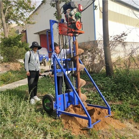 电杆钻孔机 电力光伏打桩挖坑机械 钻石头不用人工