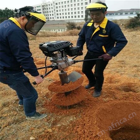 电线杆打孔机 柴油手推式栽电杆可深可浅