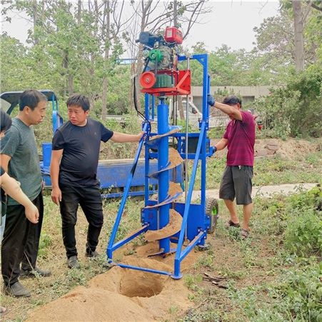 宸瑞达电线杆打坑机 型号CR-31225栽18米水泥柱支架坚固
