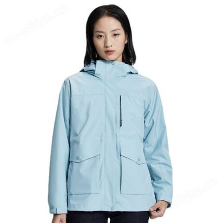 21秋冬新款冲锋衣男防风防水两件套加厚保暖户外登山服女印花