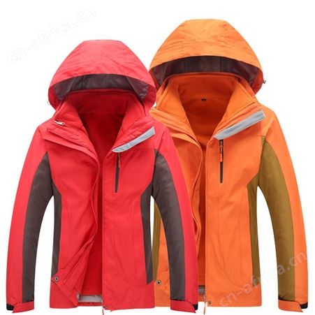 订制logo秋冬季户外外套三合一登山服 两件套加厚保暖男女冲锋衣