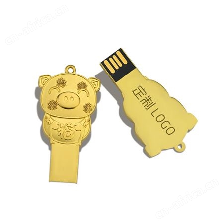 定制U盘8g金猪卡通迷你金属U盘16G创意珍藏优盘32G高速存储盘64GB
