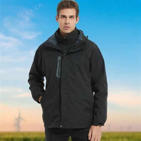 男潮三合一两件套女加绒加厚户外服装团队服压胶款冲锋衣防风衣