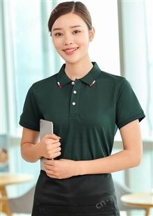 团体工作服t恤定制polo衫印logo 刺绣酒店餐厅服务员服装短袖夏季