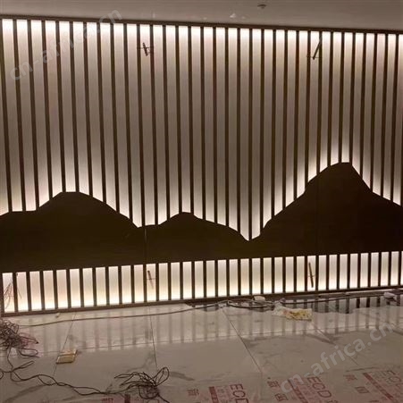 千鸟格不锈钢屏风 酒店大堂不锈钢花格隔断