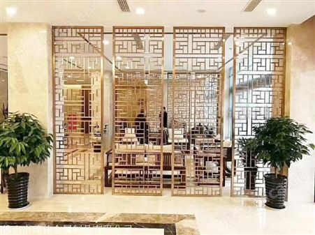 高档不锈钢屏风隔断定制厂家 金属装饰制品制作厂商