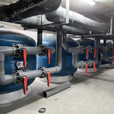 侧出纤维沙缸过滤器泳池水循环过处理设备 海润水处理设备