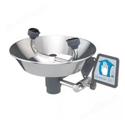 美国WATERSAVER 壁式双头紧急洗眼器 BTEW814 带有不锈钢水盆