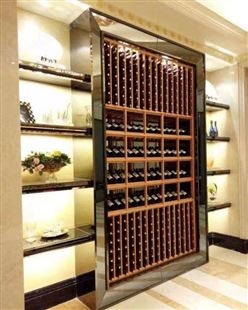 简约不锈钢酒柜 杭州钛金不锈钢酒架批发价