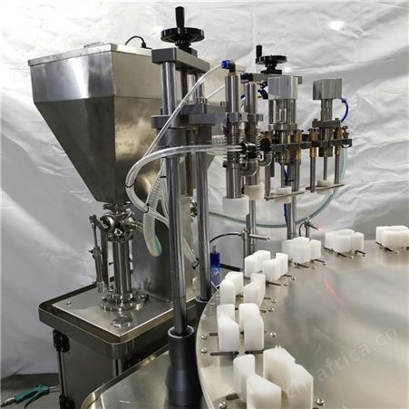 定制自动转盘式水乳灌装机 充填膏液罐装机抓头旋盖适合异形瓶