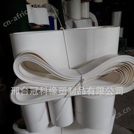 白色食品机械输送带，轻型输送带档边带，档边条输送带