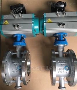 D643W气动不锈钢硬密封法兰蝶阀
