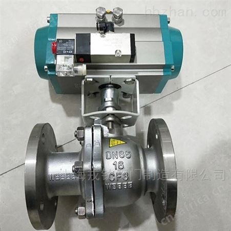 Q641F气动不锈钢法兰球阀