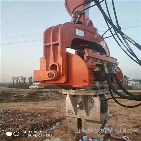 大型高频震动沉桩机 多地形高频挖机带打桩机 光伏钢板桩打桩锤