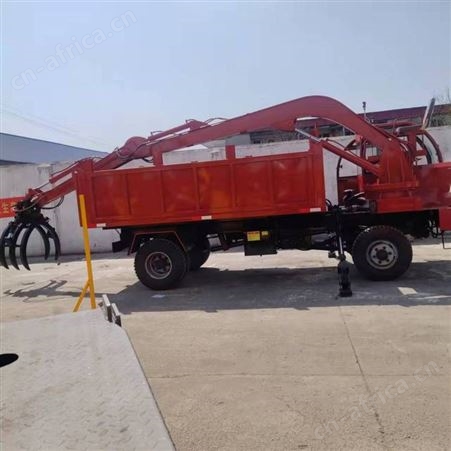 6吨四不像随车抓木机运输车 创佳 可加装挖斗破碎锤 农用四驱车