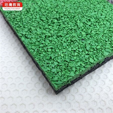 彩色颗粒橡胶面层材料跑道地坪铺设 EPDM塑胶场地安全地胶