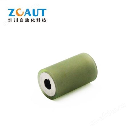 SUS304包胶滚轮带键槽型滚轮带键槽螺纹孔型滚轮 直柱形带衬层滚轮 可定制