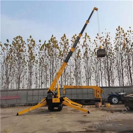 小型液压钢制履带吊车 狭窄空间履带式蜘蛛吊 3-8吨钢制履带吊车