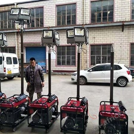 户外施工搬运工作灯 升降道路小型照明车 遥控式
