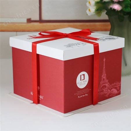 生日蛋糕盒包装盒6 8 10 12 14 16寸烘焙纸盒双层方形蛋糕盒子 爱妃