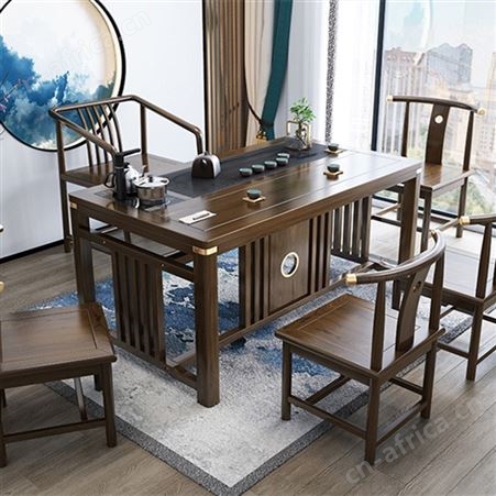 实木泡茶台 朴舍艺品 大板台 华丽