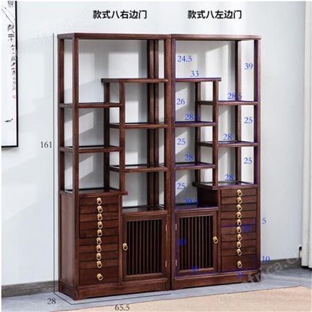 收纳盒茶饼架展示架 多层茶柜储茶柜茶托架实木中式架定制