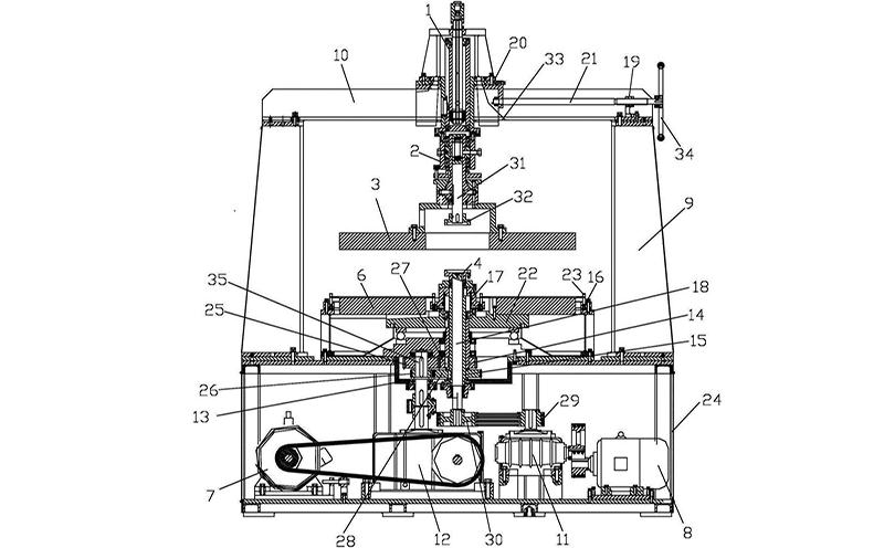 双面研磨机结构图