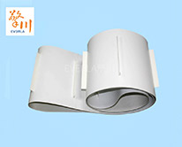 pu食品输送带 加无底座挡块传送带